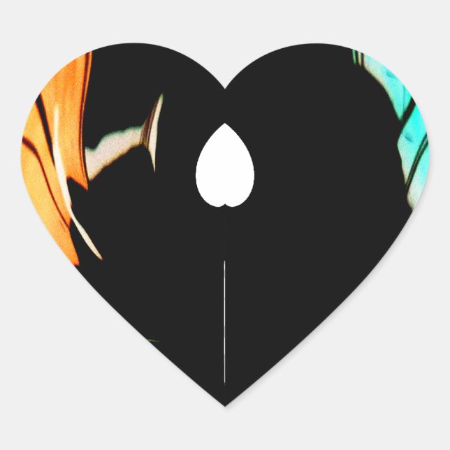 Beautiful African Motif Art Print Herz-Aufkleber (Vorderseite)