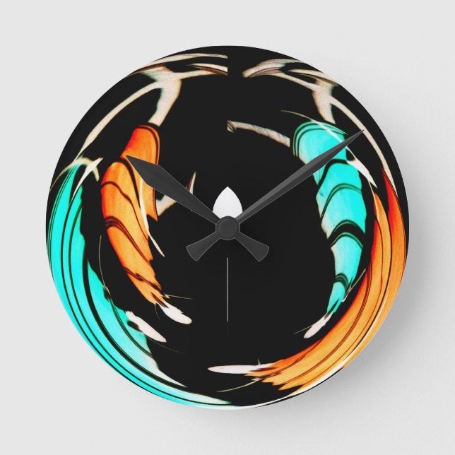 Beautiful African Motif Art Print Runde Wanduhr (Vorderseite)