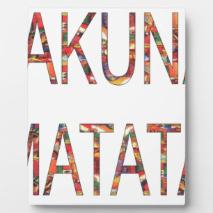 Beautiful African Vintag Colors Hakuna Matata Art Fotoplatte