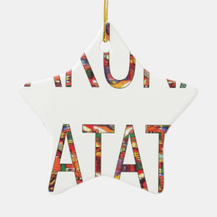 Beautiful African Vintag Colors Hakuna Matata Art Keramikornament