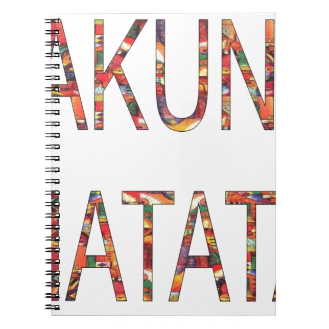 Beautiful African Vintag Colors Hakuna Matata Art Notizblock (Vorderseite)