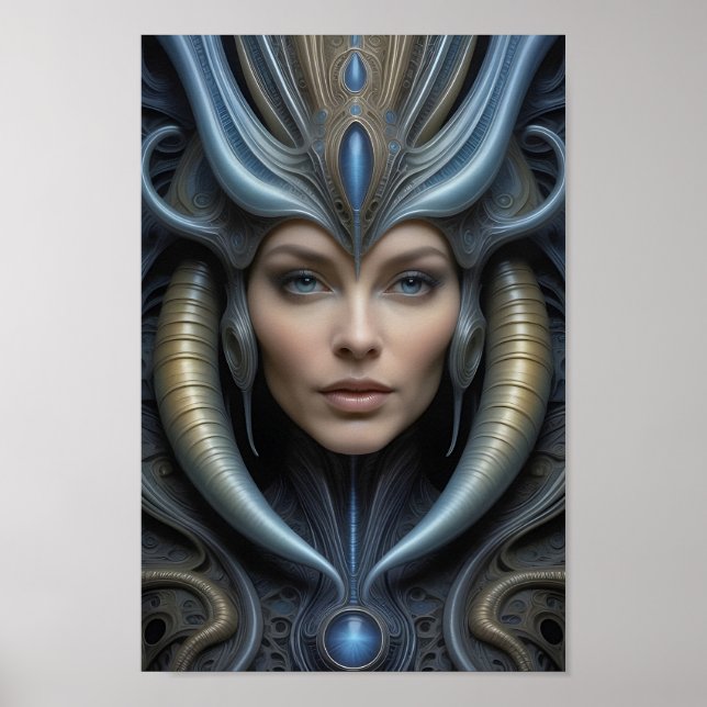 Beautiful Alien Woman - 013 - Fantasy Art Poster (Vorne)