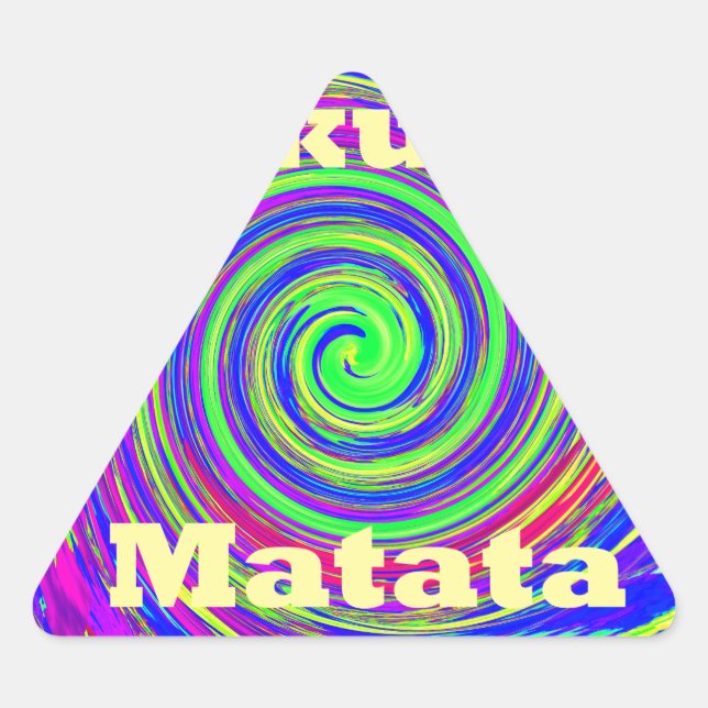 Beautiful Amazing Colorful Whirl Vector Geometric Dreieckiger Aufkleber (Vorderseite)