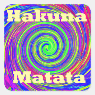 Beautiful Amazing Colorful Whirl Vector Geometric Quadratischer Aufkleber