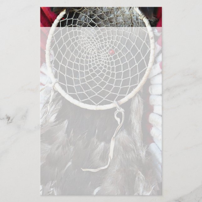 Beautiful American Dream Catcher Red Blue Briefpapier (Vorderseite)