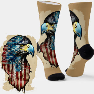 Beautiful American Eagle USA Flag Socken