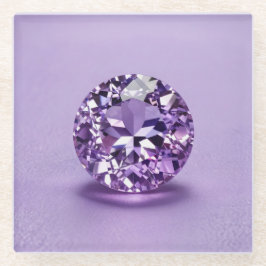 Beautiful Amethyst Square Glass Untersetzer