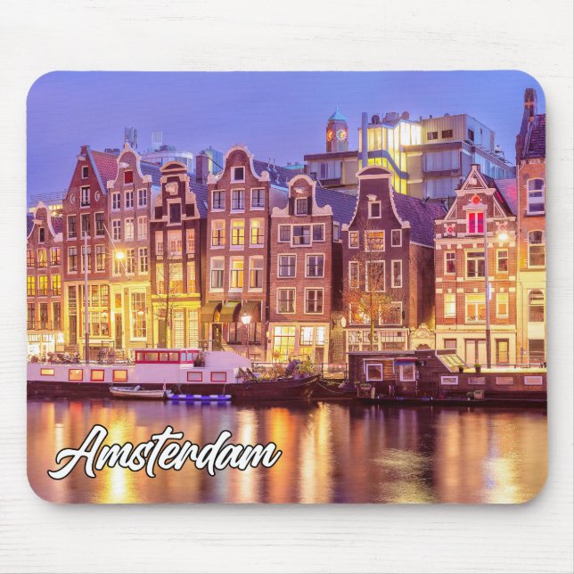 Beautiful Amsterdam, Niederlande Mousepad (Vorne)