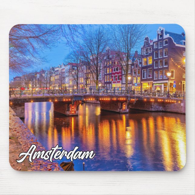 Beautiful Amsterdam, Niederlande Mousepad (Vorne)