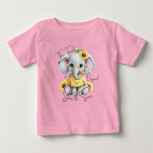 Beautiful and Tender Elephant Original Baby T-shirt (Vorderseite)