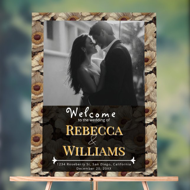 Beautiful Anemones Charm Garden Wedding Acrylschild (Neutral)