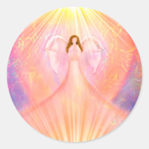 Beautiful Angel Guardian Pink Lila Stickers