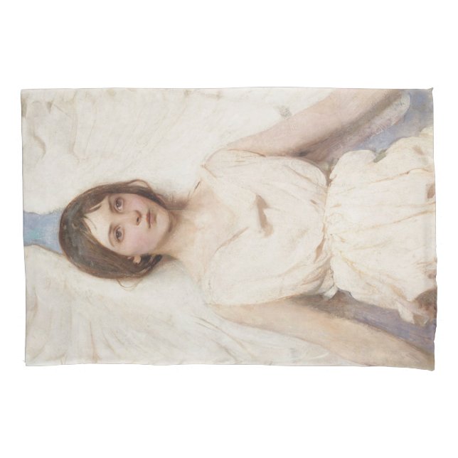 Beautiful Angel (von Abbott Handerson Thayer) Kissenbezug (Vorderseite-Links)