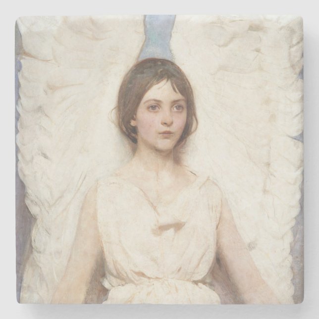 Beautiful Angel (von Abbott Handerson Thayer) Steinuntersetzer (Vorderseite)