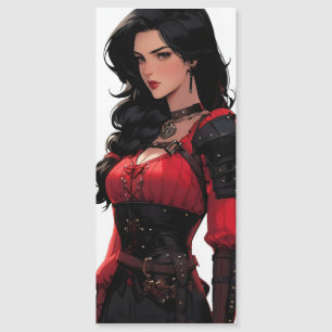 Beautiful Anime Woman Fantasy Magnetkarte