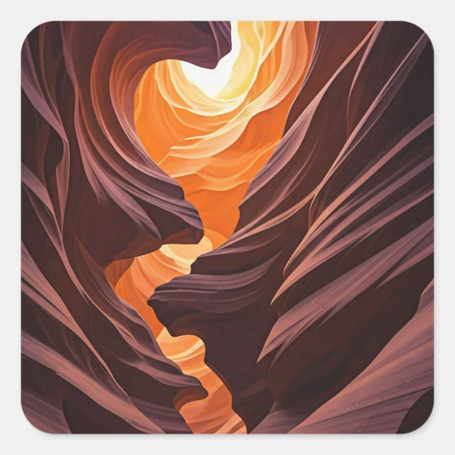 Beautiful Antelope Canyon Navajo Nation Quadratischer Aufkleber (Vorderseite)