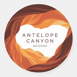 Beautiful Antelope Canyon Navajo Nation Runder Aufkleber