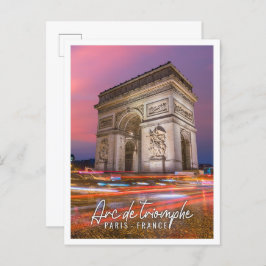 Beautiful Arc de Triomphe Paris Frankreich Postkarte