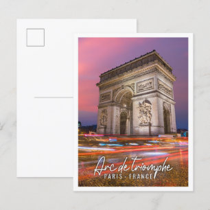 Beautiful Arc de Triomphe Paris Frankreich Postkarte