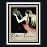 Beautiful Art Deco Wine tasting in der Fattoria Mo Poster<br><div class="desc">Dies ist eine einzigartige,  Art-Déco-thematische,  Vintage Werbung für Caeon Casino. Poster 16 x 20</div>
