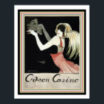 Beautiful Art Deco Wine tasting in der Fattoria Mo Poster<br><div class="desc">Dies ist eine einzigartige, Art-Déco-thematische, Vintage Werbung für Caeon Casino. Poster 16 x 20</div>