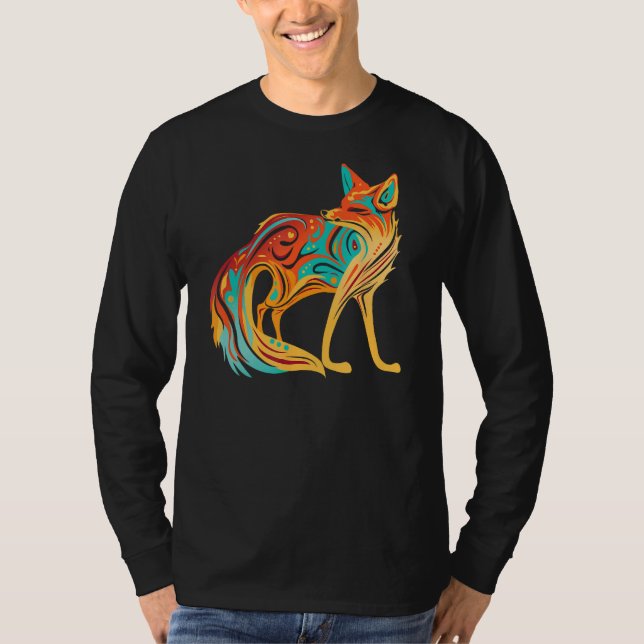 Beautiful Artistic Fox Animal T-Shirt (Vorderseite)