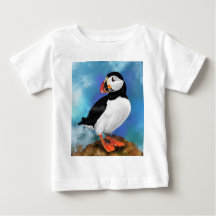 Beautiful Atlantic Puffin Bird Baby T - Shirt