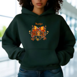 Beautiful Autumn Colors Bow Thankful Nurse Hoodie