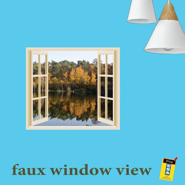 Beautiful Autumn Lake Fake Window Poster (Von Creator hochgeladen)