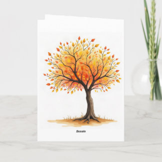 Beautiful Autumn Tree Card Karte