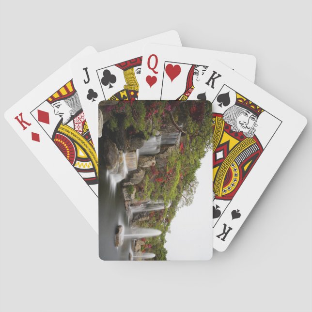 Beautiful Azalea Waterfall Fantastische Bergwelten Spielkarten (Rückseite)