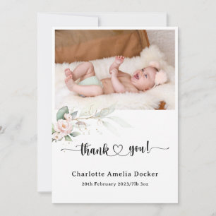 Beautiful Baby Personalisiert Dankeschön Card Einladung
