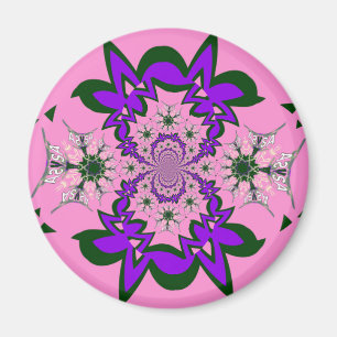 Beautiful Baby Pink Lila Shade Motif Art Magnet