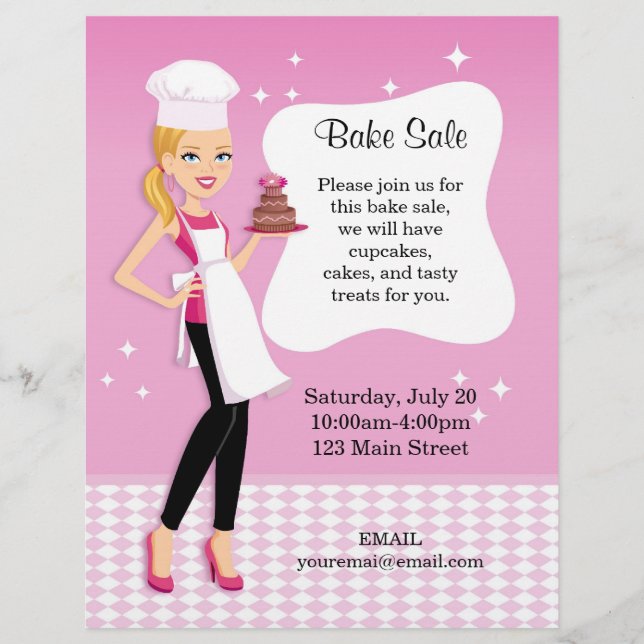 Beautiful Bake Sale Flyer personalisiert (Vorne)