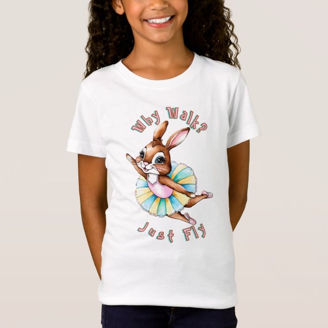 Beautiful Ballerina Bunny T-Shirt (Vorderseite)