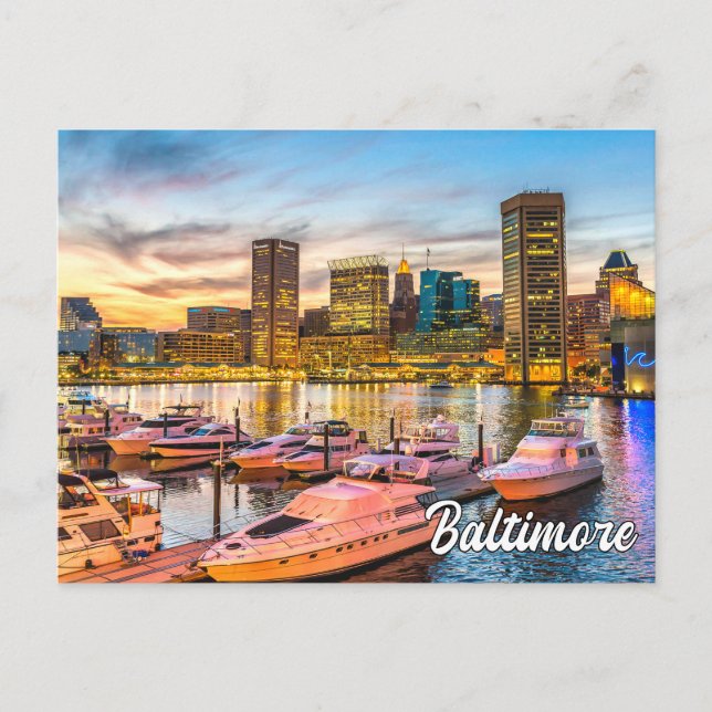 Beautiful Baltimore, Maryland, USA Postkarte (Vorderseite)