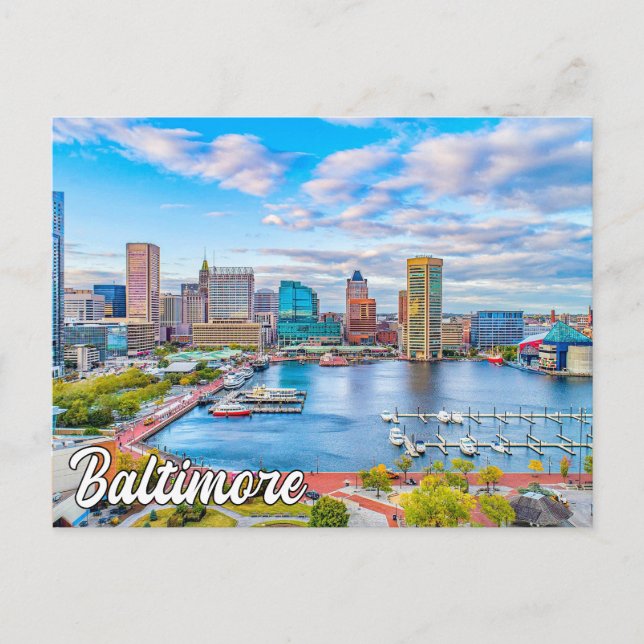 Beautiful Baltimore, Maryland, Vereinigte Staaten Postkarte (Vorderseite)