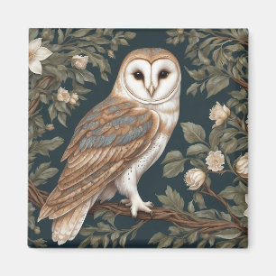 Beautiful Barn Owl William Morris Inspiriert Magnet
