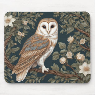 Beautiful Barn Owl William Morris Inspiriert Mousepad