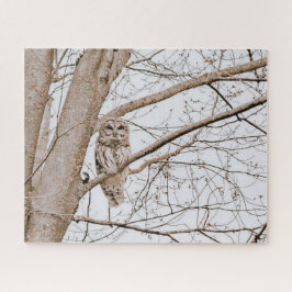 Beautiful Barred Owl Michigan Woods Audubon Puzzle