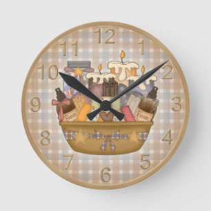 Beautiful Bath Time Clock Runde Wanduhr