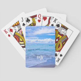 Beautiful Beach Scene Blue Sky individuell angepas Spielkarten