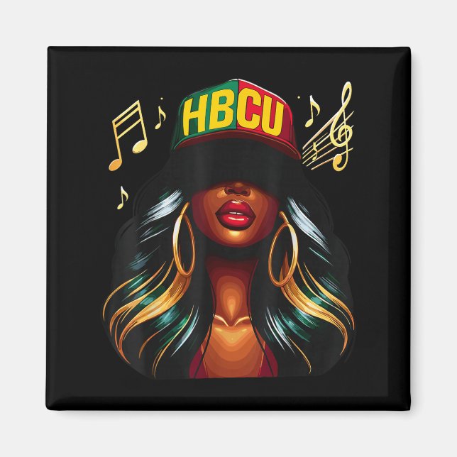 Beautiful Black Girl Hbcu  Magnet (Vorne)