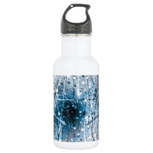 Beautiful Blue Abstrakt Art Spritzer Edelstahlflasche