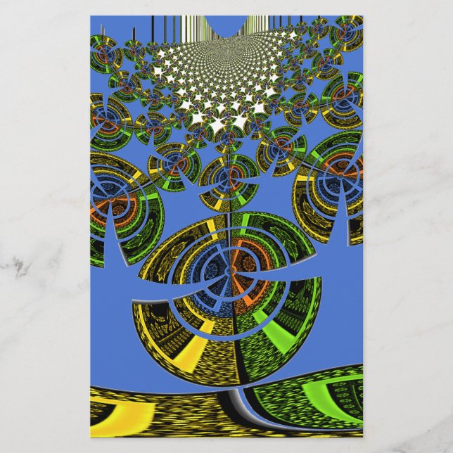 Beautiful Blue African Traditional Ethnic Vector Briefpapier (Vorderseite)