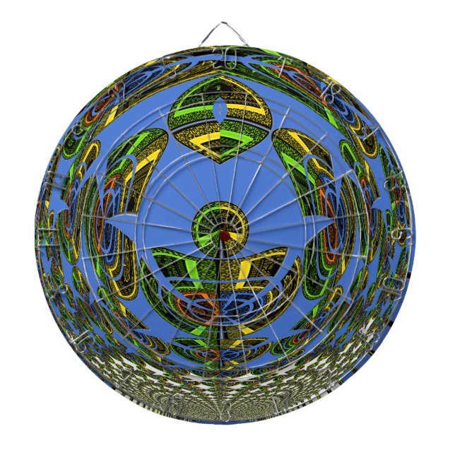 Beautiful Blue African Traditional Ethnic Vector Dartscheibe (vorne)