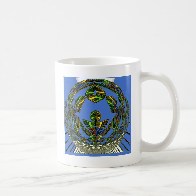 Beautiful Blue African Traditional Ethnic Vector Kaffeetasse (Rechts)