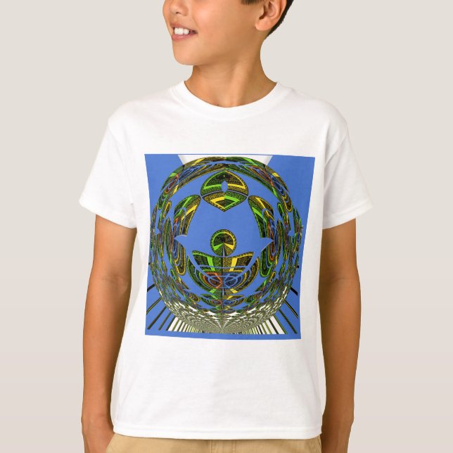 Beautiful Blue African Traditional Ethnic Vector T-Shirt (Vorderseite)