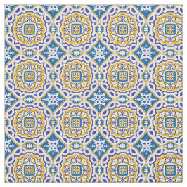 💙 Beautiful blue Azulejos 004, kleine Kachelgröße Stoff