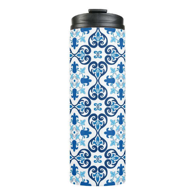 💙 Beautiful blue Azulejos III Thermosbecher (Vorderseite)